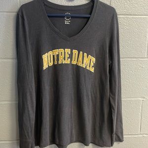 Notre Dame long sleeve V-neck shirt